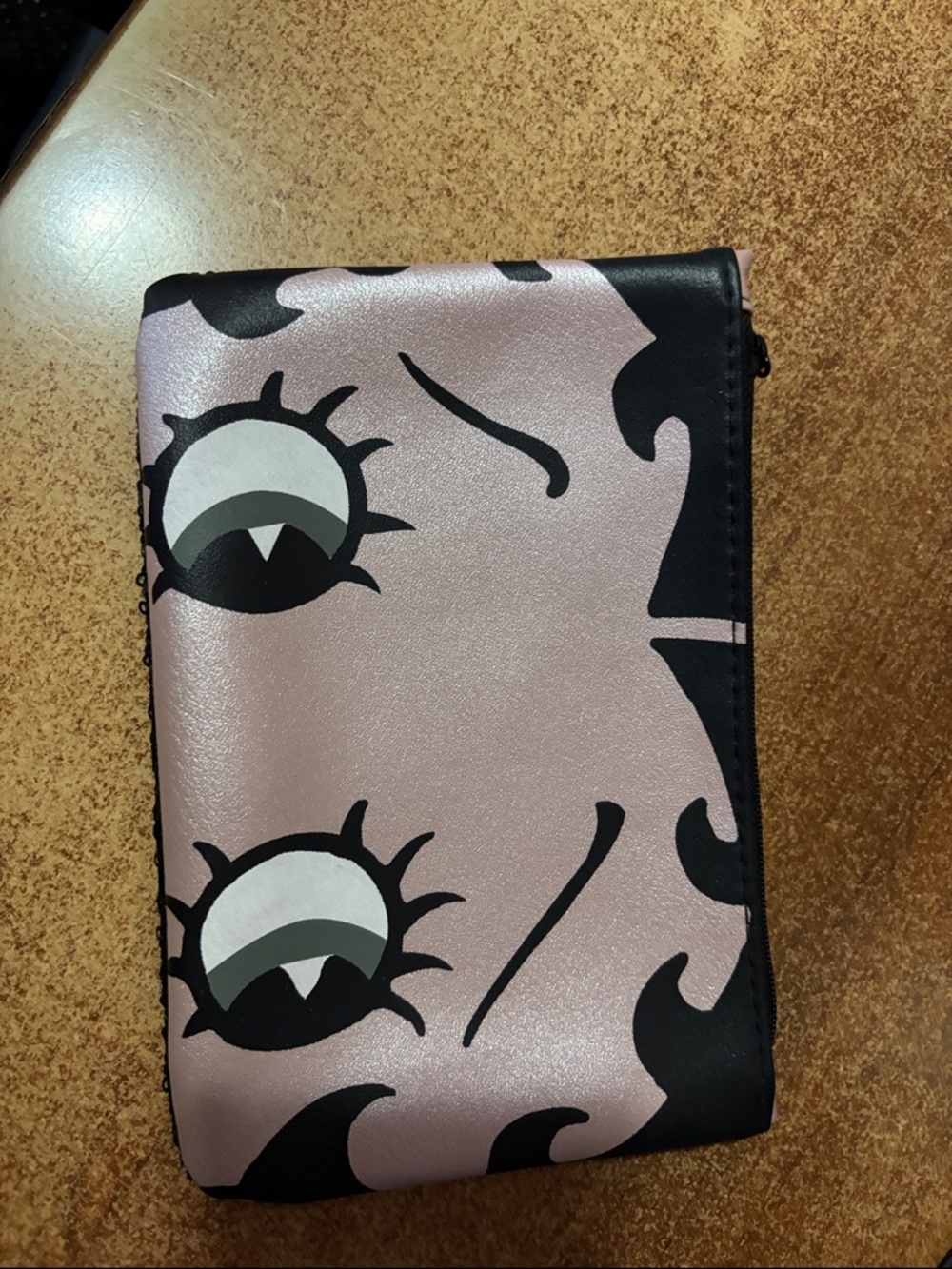 Pink and Black Graphic Eye Zip Pouchbettyboop